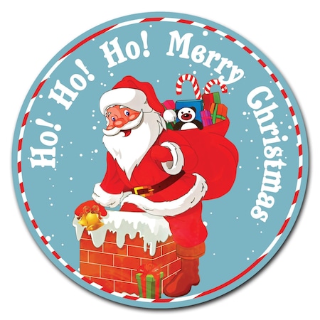 Signmission Ho Ho Ho Circle Vinyl Laminated Decal D-48-CIR-Ho ho ho